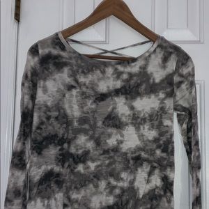 Hollister Black and White Tie Dye Shirt Backless